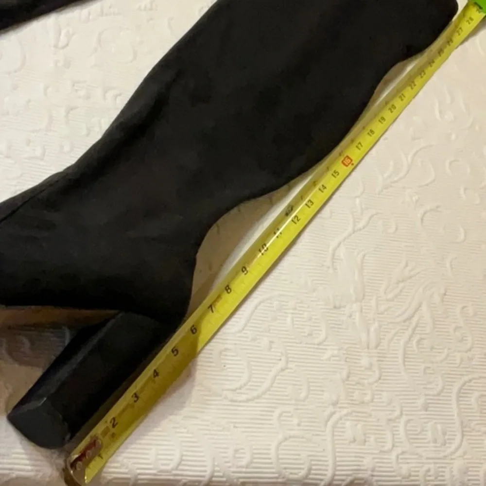 Aldo Black Over the Knee 4” Heeled Boots Size 8. Sexy Party Elegant Fun Casual